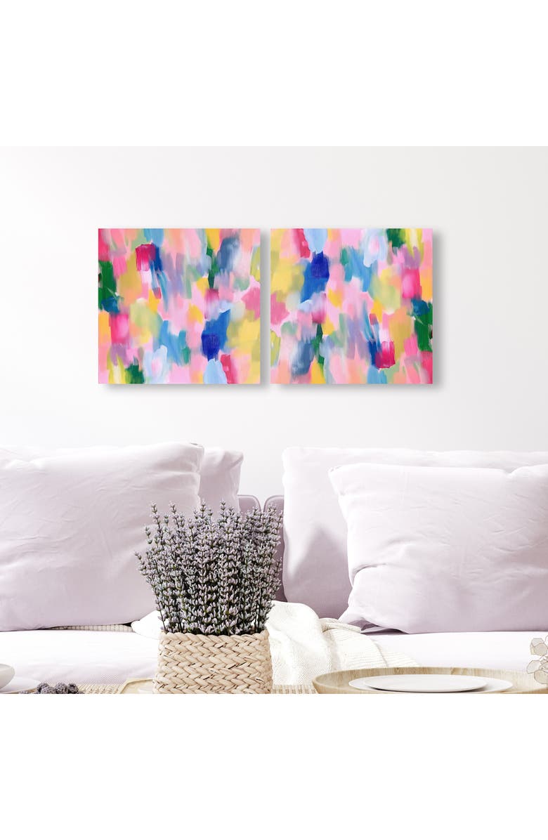 Wynwood Studio Set of 2 Colorful Rhythm Canvas Wall Art, Alternate, color, Blue