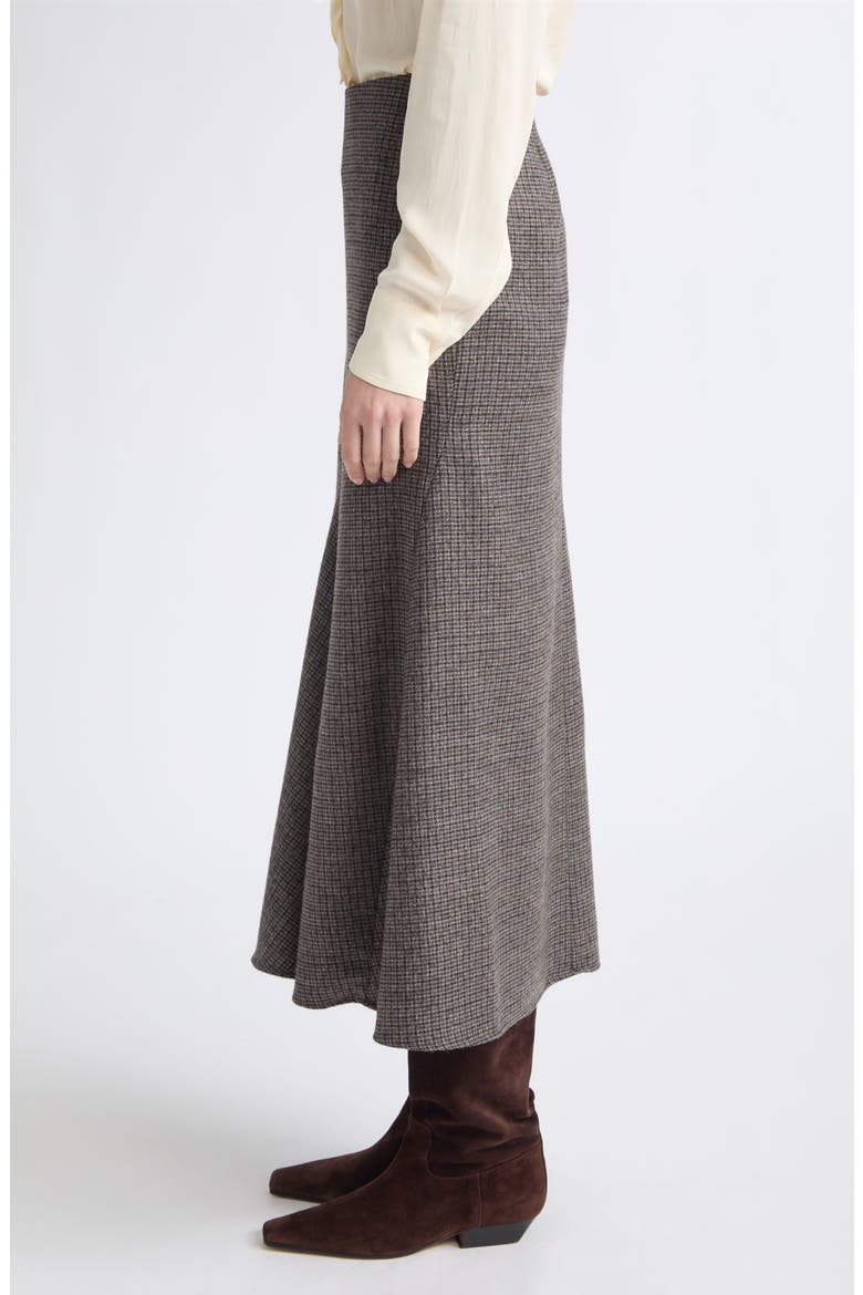 Check Wool Midi Skirt, Alternate, color, MULTI GRAY BASE