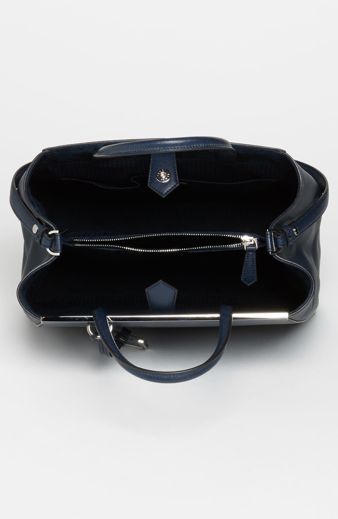 '2Jours Elite' Leather Shopper, Alternate, color, BLACKBOARD