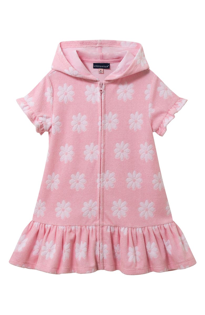 Andy & Evan Kids' Hooded Cover-Up Dress, Main, color, Pink