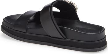 Marga Crystal Buckle Flat Sandal