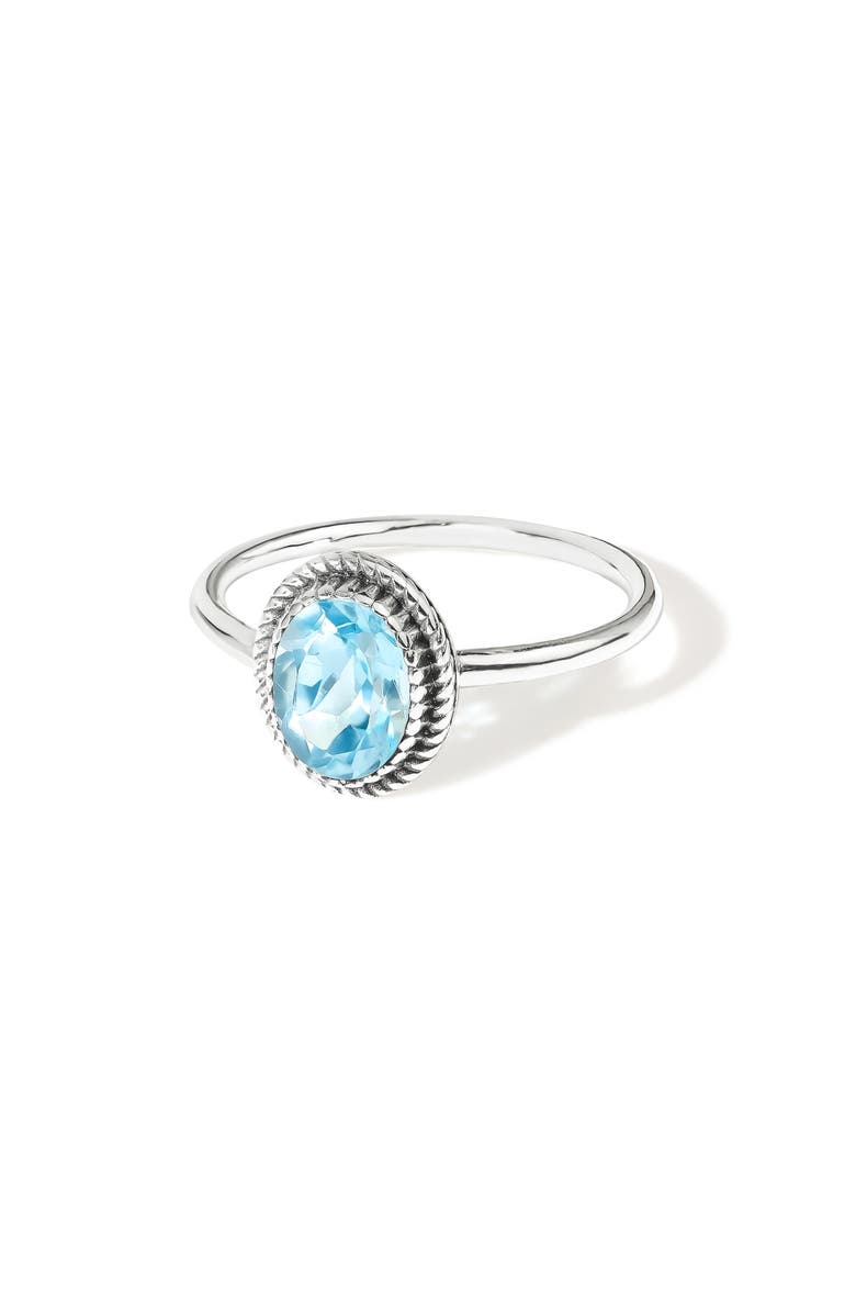 YS GEMS Oval Solitaire Ring, Main, color, Turquoise