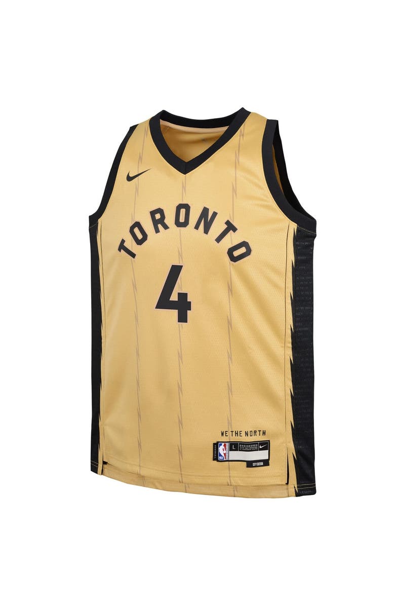 Nike Youth Nike Scottie Barnes Gold Toronto Raptors 2023/24 City Edition Swingman Player Jersey - City Edition, Alternate, color, 