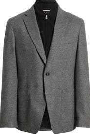 BOSS Hutson Slim Fit Wool Blend Bib Jacket