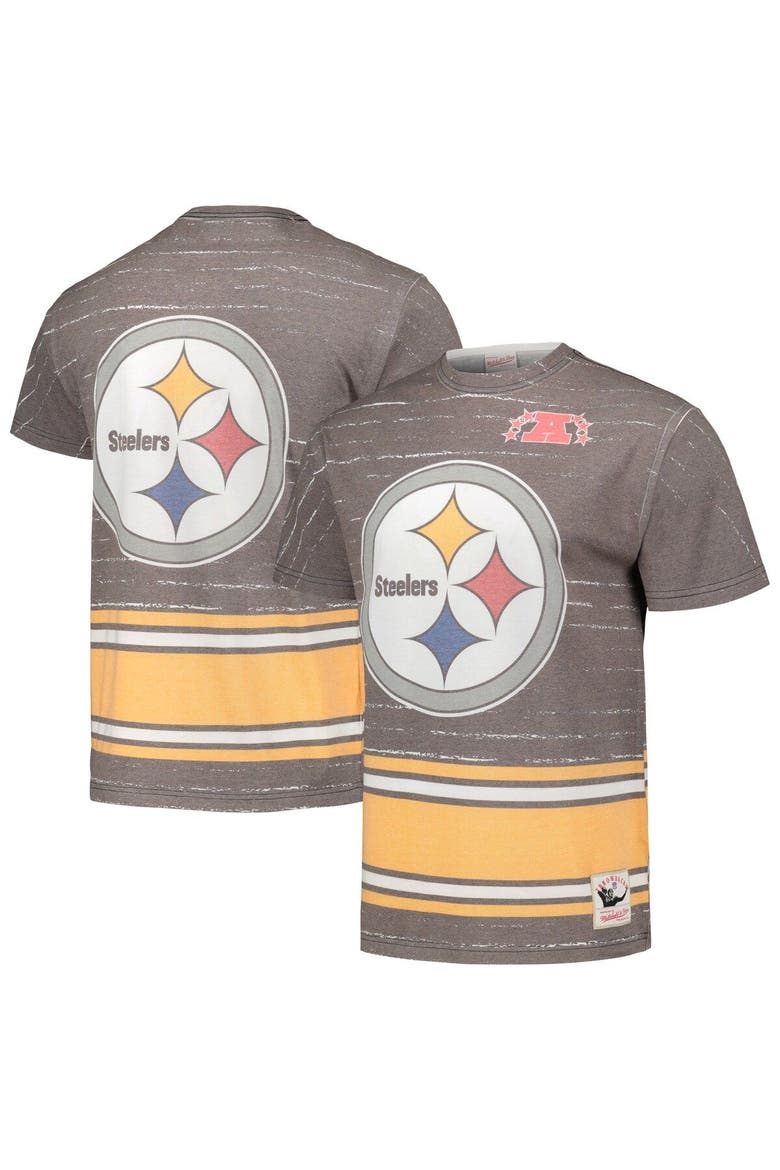 Men's Mitchell & Ness Black Pittsburgh Steelers Jumbotron 3.0 T-Shirt, Main, color, Black