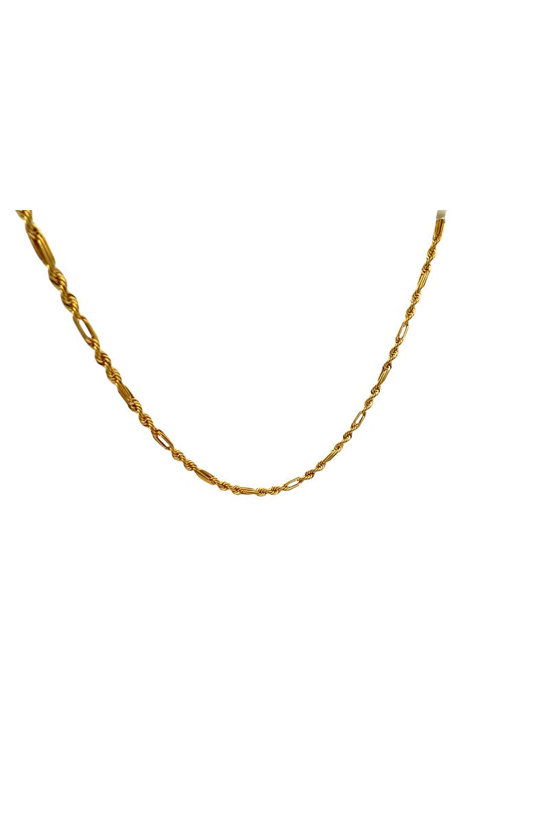 Ancona Jewelry 14K Figaro Rope Link 4mm 20in 8g Chain Necklace, Alternate, color, Yellow Gold