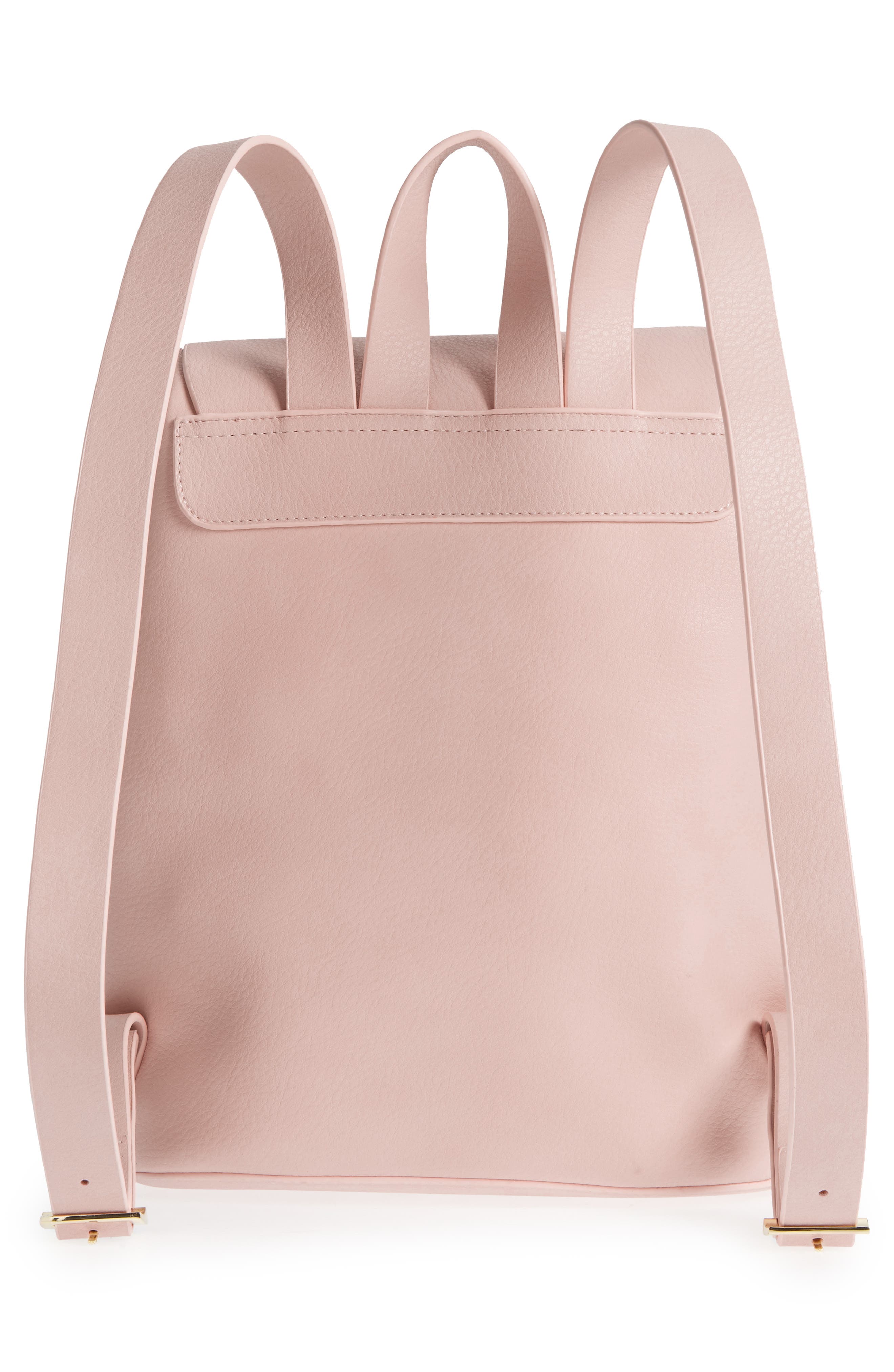 Faux Leather Backpack, Alternate, color, PINK