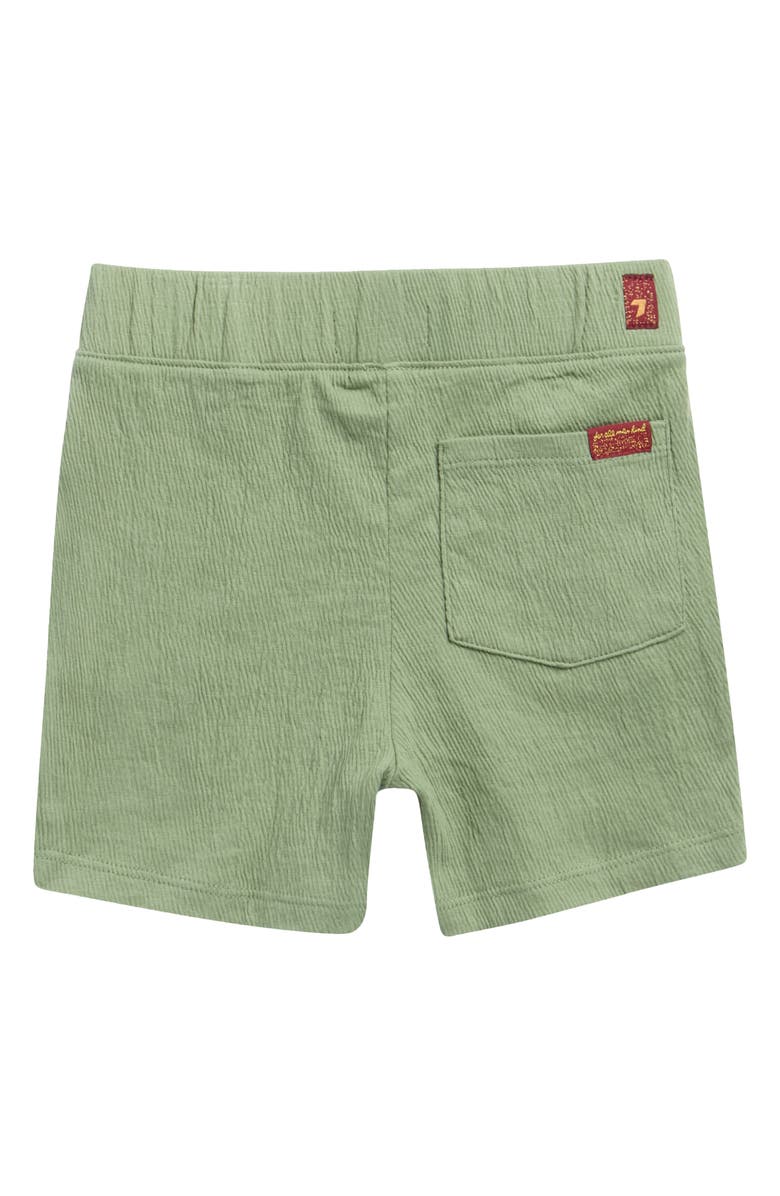 7 For All Mankind Kids' Coordinated Twill Button Front Shirt & Shorts Set, Alternate, color, Hedge Green