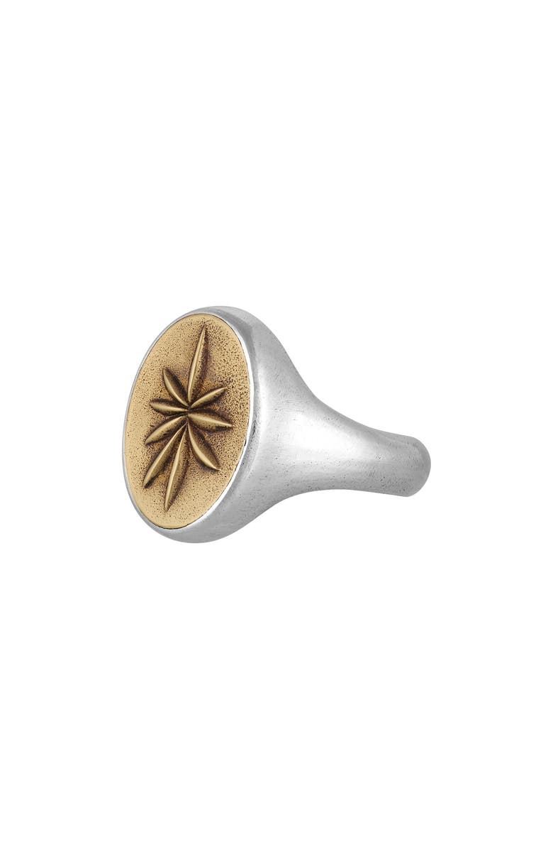 John Varvatos Men's Artisan Sterling Silver & Brass Signet Ring, Alternate, color, Mix