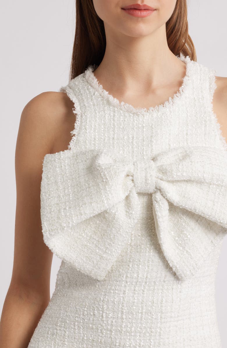 LIKELY Lucas Bow Tweed Cocktail Minidress, Alternate, color, 