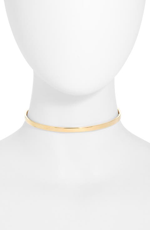 Thin 12k Gold Plated Choker Necklace
