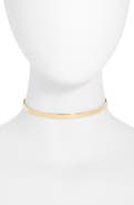 eddieBorgo Thin 12k Gold Plated Choker Necklace