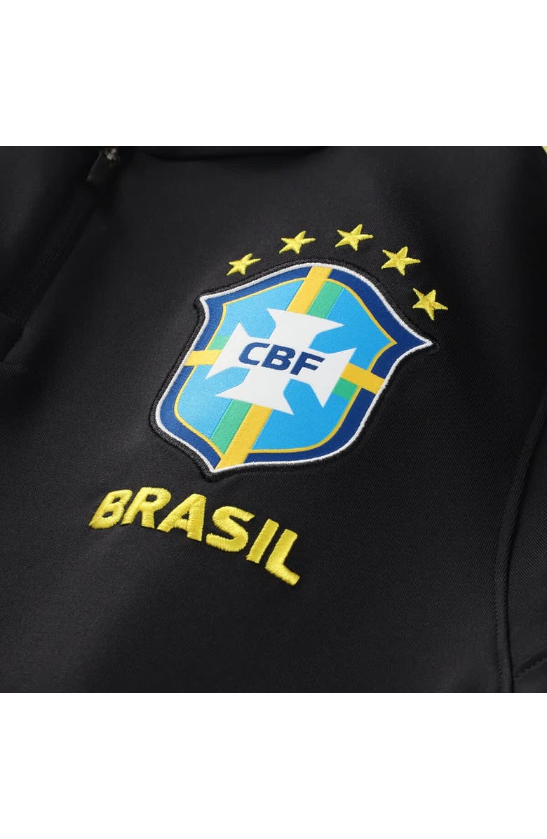 Jordan Brand Men's Jordan Brand Black Brazil National Team 2026 Strike Dri-FIT Long Sleeve Quarter-Zip Drill Top, Alternate, color, Black