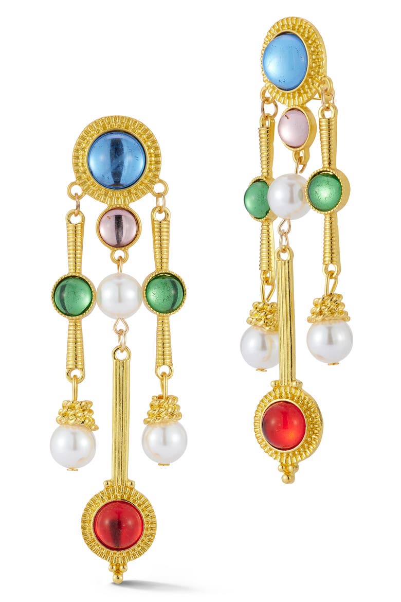 Vintage Drop Earrings, Main, color, GOLD