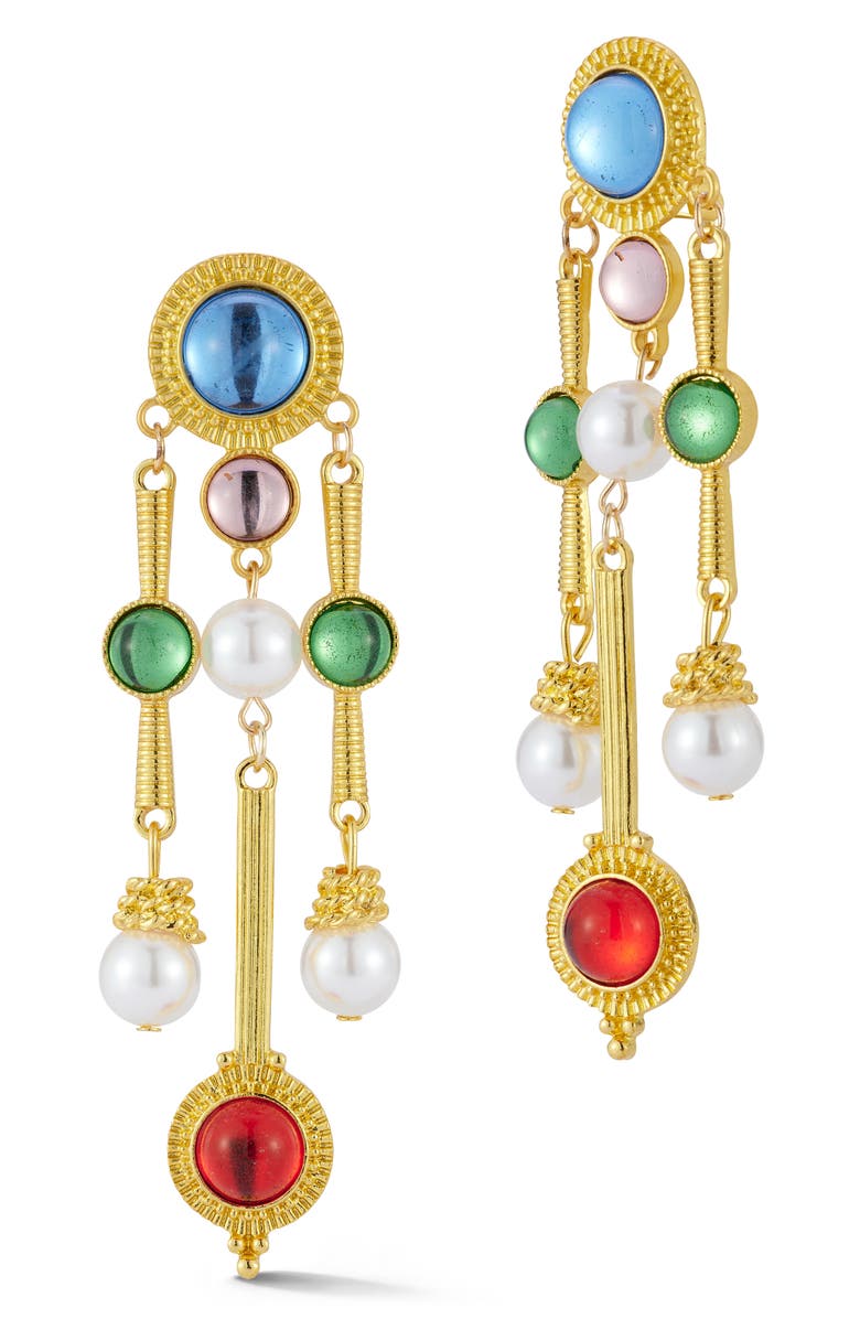 CHLOE AND MADISON Vintage Drop Earrings, Main, color, Gold