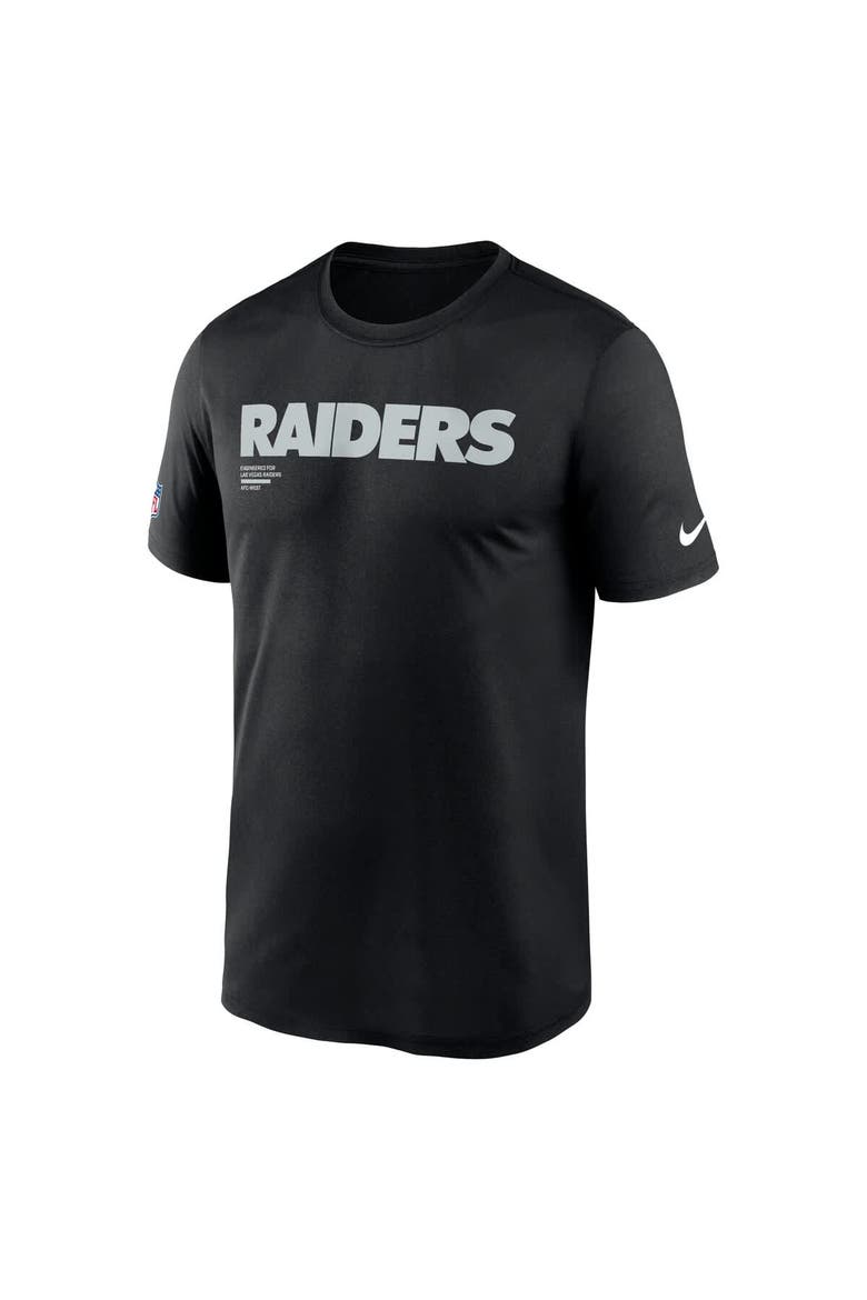 Men's Nike Black Las Vegas Raiders Sideline Legend Performance T-Shirt, Alternate, color, Black