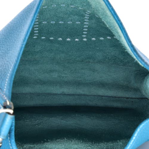 Pre-owned Hermes Hermes Evelyne Bag Gen Iii Clemence Pm In Blue
