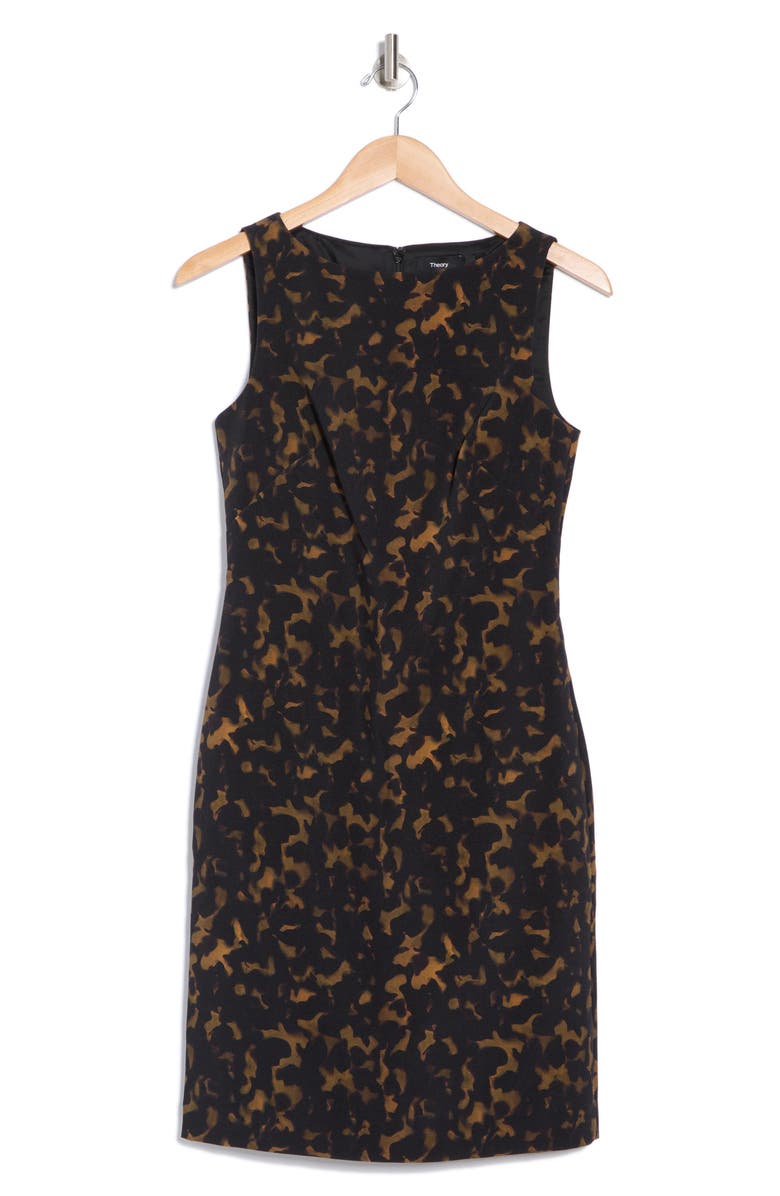 Theory Betty Tortoise Crepe Sheath Dress, Alternate, color, 