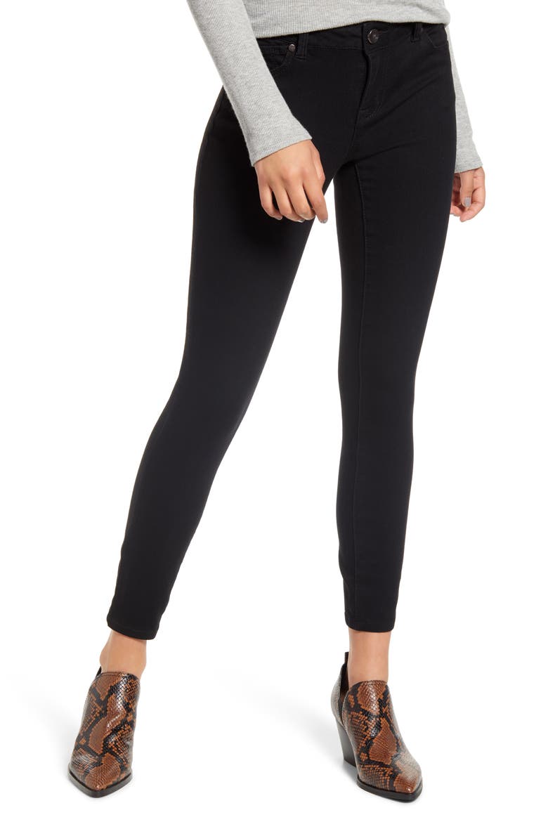 RE:Denim Ankle Skinny Jeans, Main, color, RECYCLED BLACK