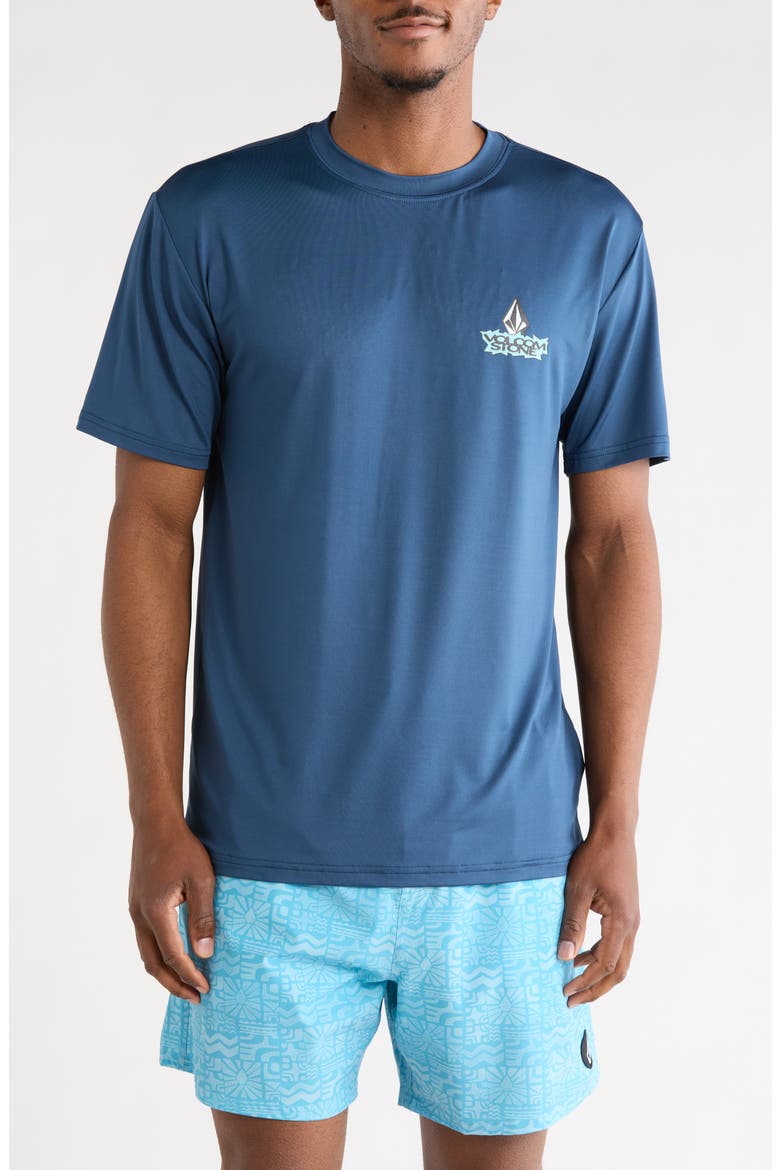 Crawdad Skeller Swim T-Shirt, Main, color, DEEP BLUE
