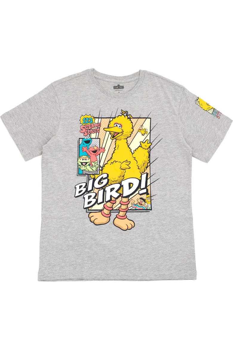 Crewneck Short Sleeve T-Shirt, Main, color, Heather Grey Sesame