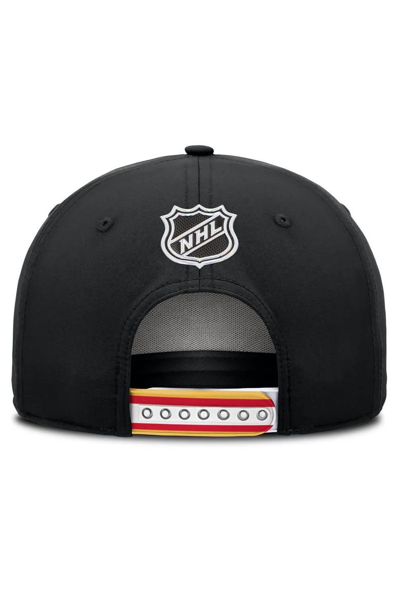 Men's Fanatics Black Calgary Flames 2025 NHL Draft Authentic Pro On-Stage Podium A-Frame Adjustable Hat, Alternate, color, Black
