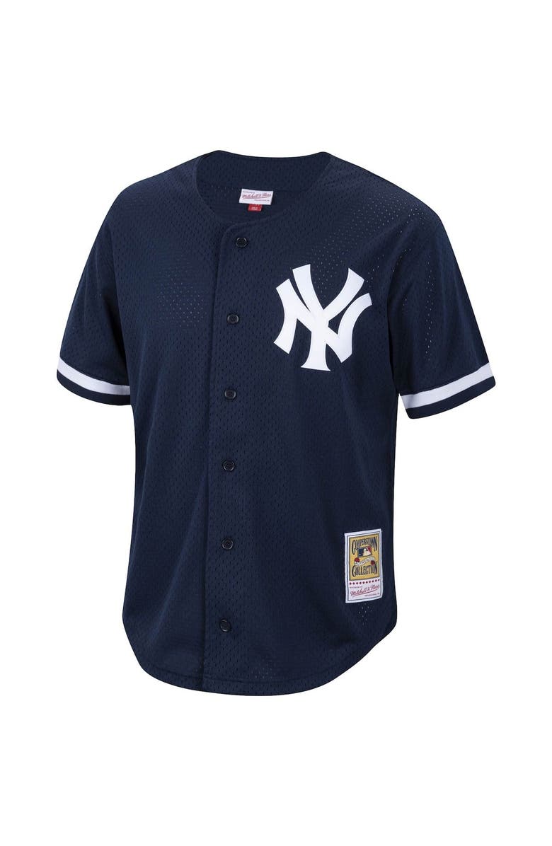 Mitchell & Ness Men's Mitchell & Ness Reggie Jackson Navy New York Yankees Cooperstown Collection Mesh Batting Practice Button-Up Jersey, Alternate, color, Navy