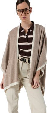 GERARD DAREL Lili Cashmere Draped Poncho