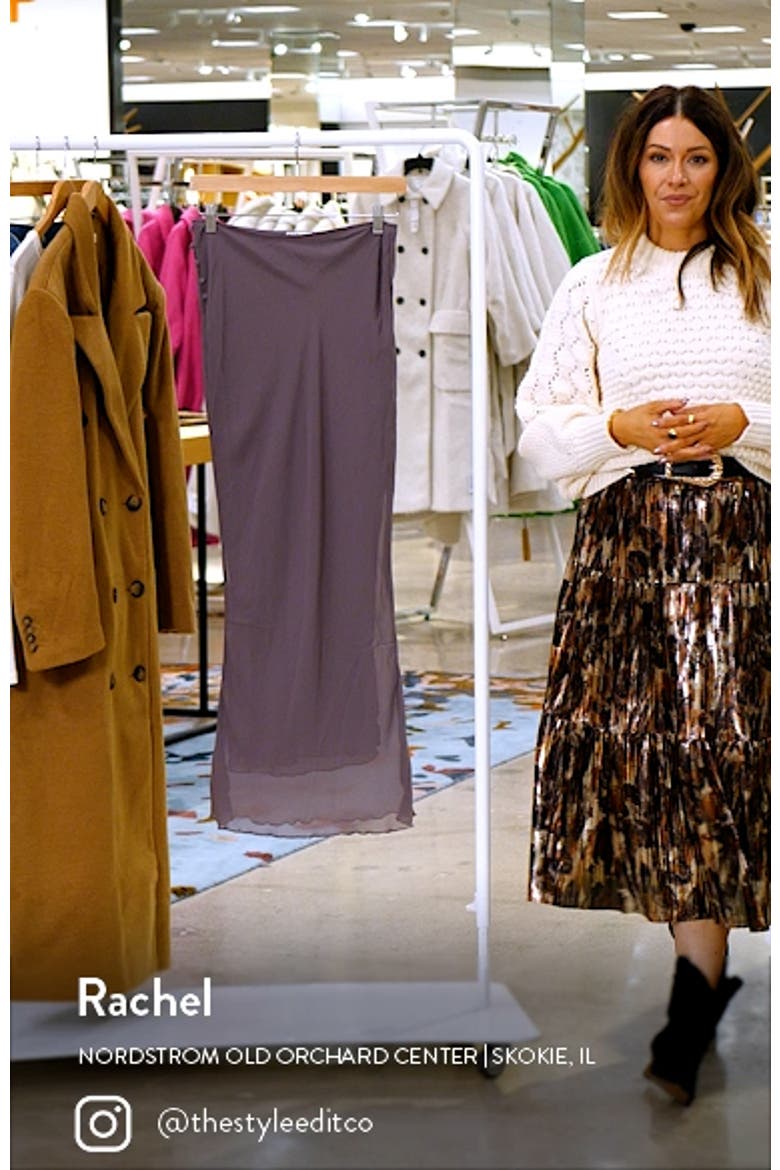 Dyana Bias Cut Maxi Skirt video