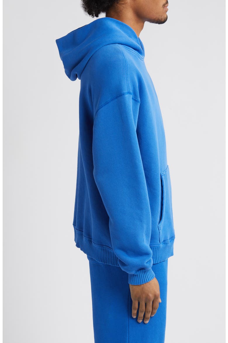 Core Oversize Organic Cotton Brushed Terry Hoodie, Alternate, color, VINTAGE COBALT