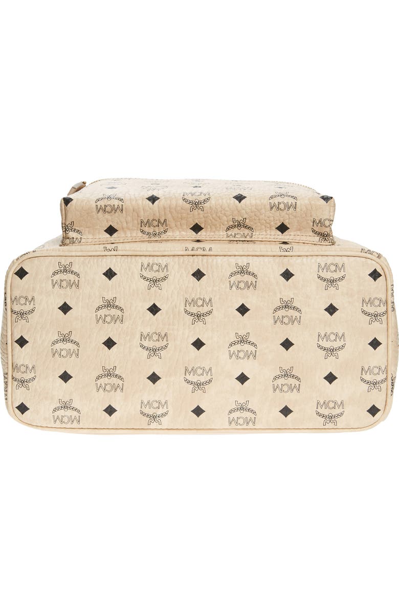 MCM Medium Stark Visetos Studded Backpack, Alternate, color,