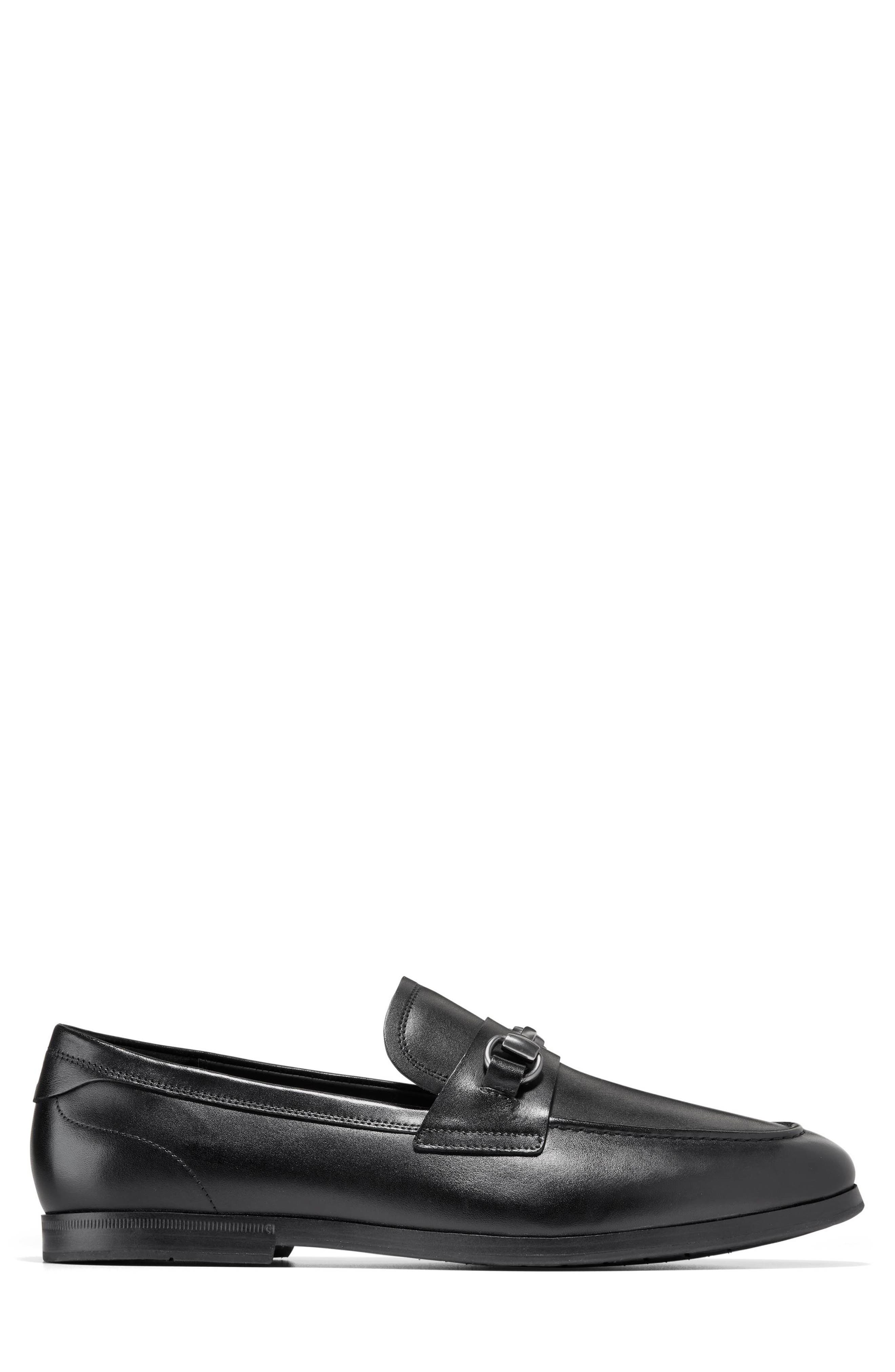 Wyeth Grand Bit Loafer, Alternate, color, BLACK / BLACK