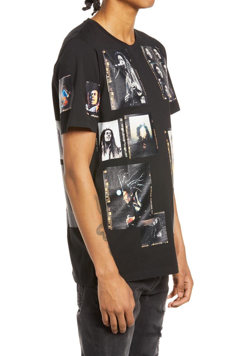 Bob Marley Men's Graphic Tee, Alternate, color, BLACK