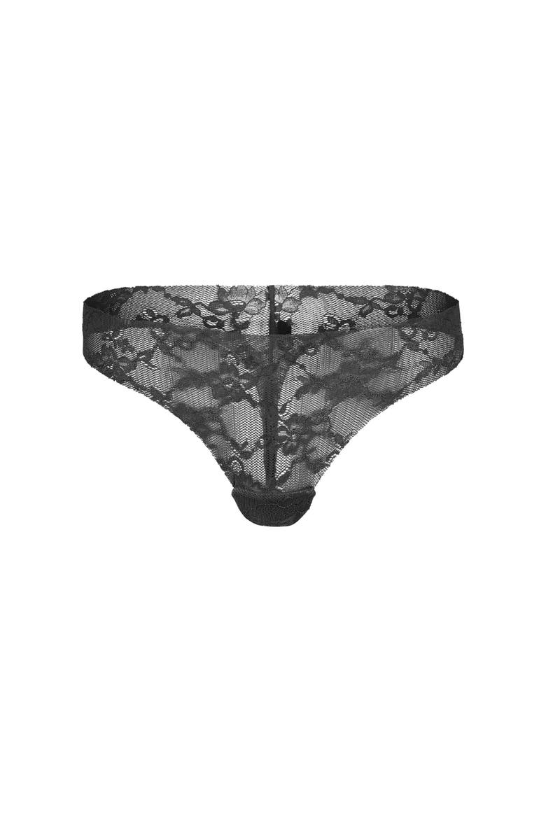 Remi Thong Panties, Alternate, color, Black
