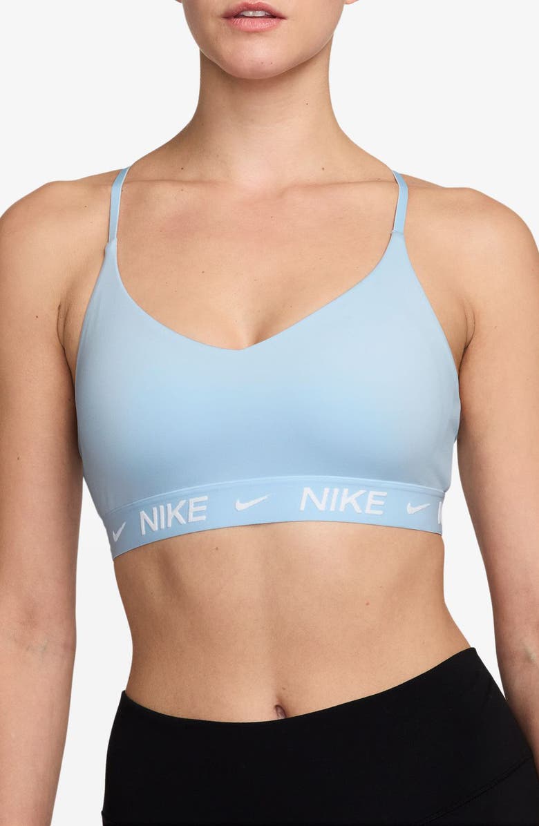 Nike Indy Light Support Padded Adjustable Sports Bra, Main, color, 442 Clstbl