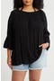 Smocked Bell Sleeve Blouse