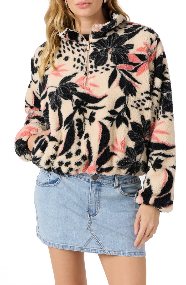 O'Neill Kacey Half Zip Fleece Pullover, Main, color, Tapioca