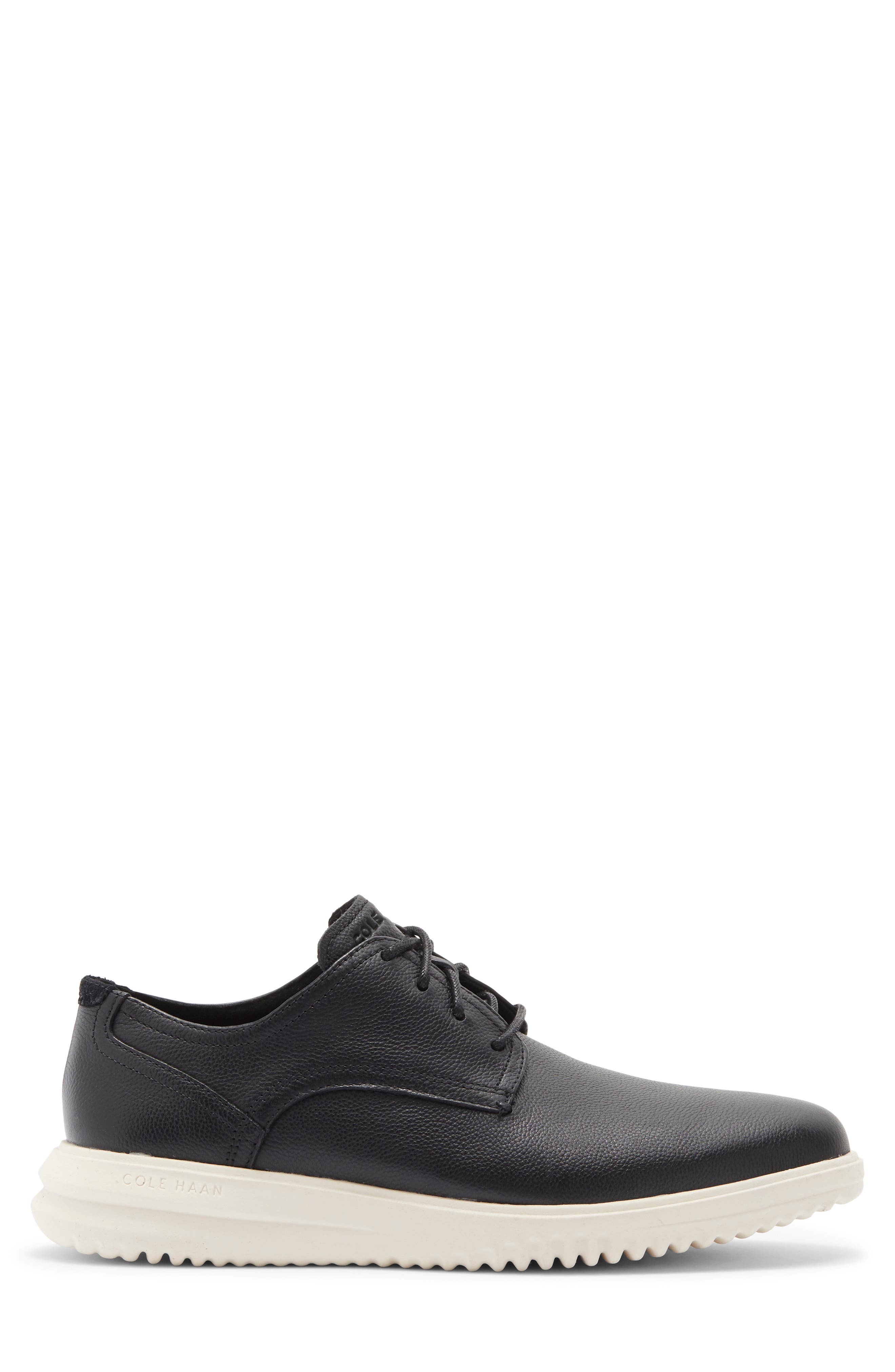 Grand Plain Toe Oxford, Alternate, color, BLACK LEATHER