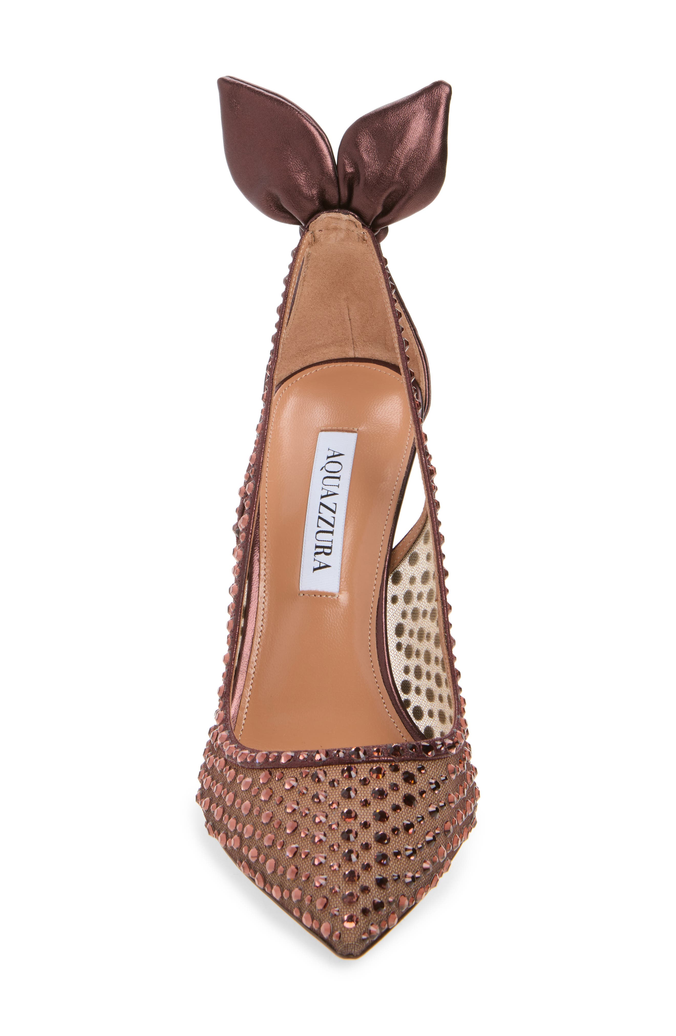 Bow Tie Crystal Slingback Pump, Alternate, color, MELANZANA