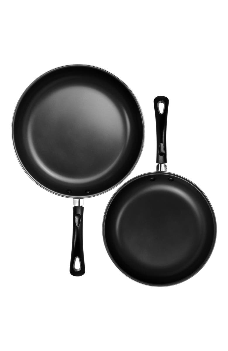 Gibson Everyday Highberry 2 Piece 12in and 10in Frying Pan Set, Alternate, color, Metallic Grey