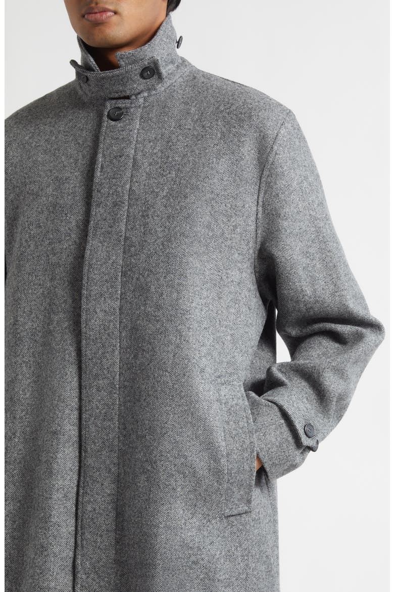 Heritage Herringbone Wool Coat, Alternate, color, GREY