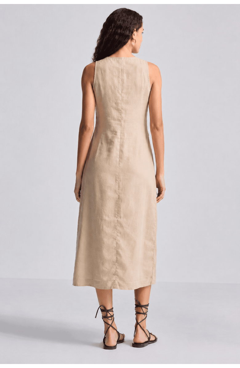 Reistor Straight Dress with Front Slit, Alternate, color, Neutral Beige