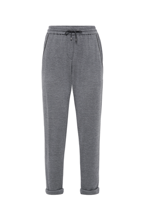 Brunello Cucinelli Tapered-leg Drawstring Track Pants In Dark Grey