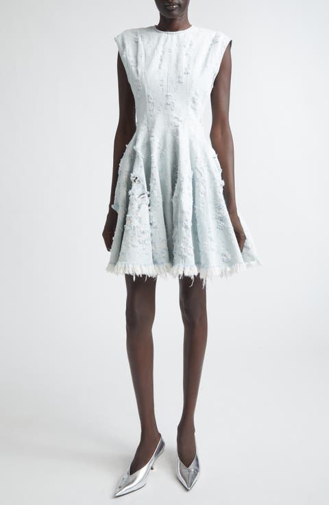 Reese Ripped Denim Dress (Light Blue Destroy)