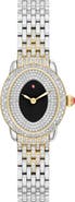 MICHELE Serein Oval Noir Gloss Diamond Swiss Movement Bracelet Watch