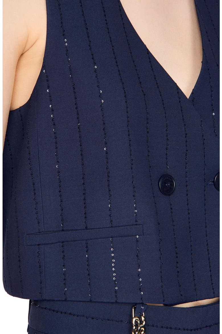 Waistcoat-style top, Alternate, color, Dark navy