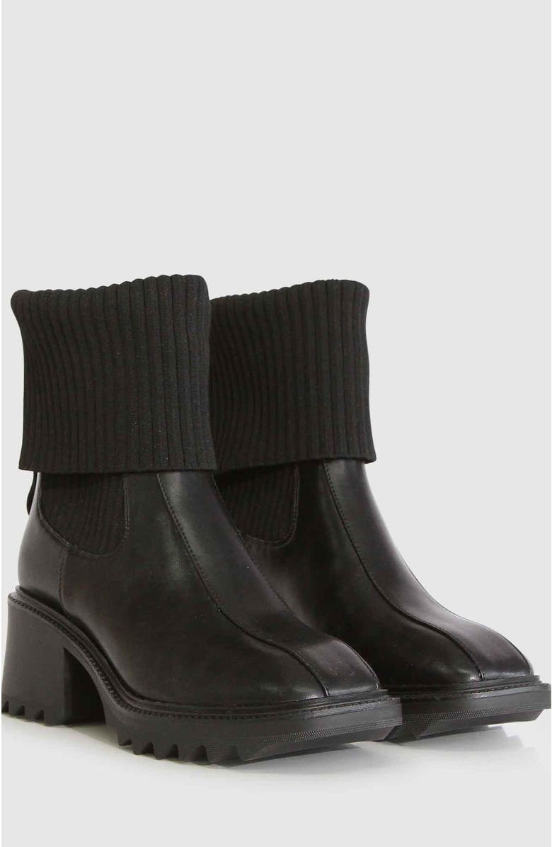 Belle & Bloom Perfect Illusion Knit Boot, Alternate, color, Black