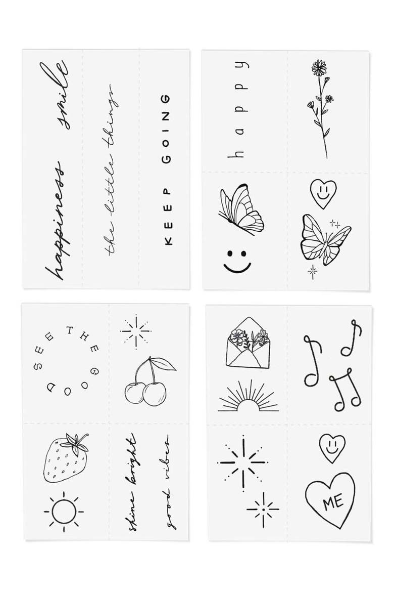 Feel Good Temporary Tattoos, Alternate, color, BLACK