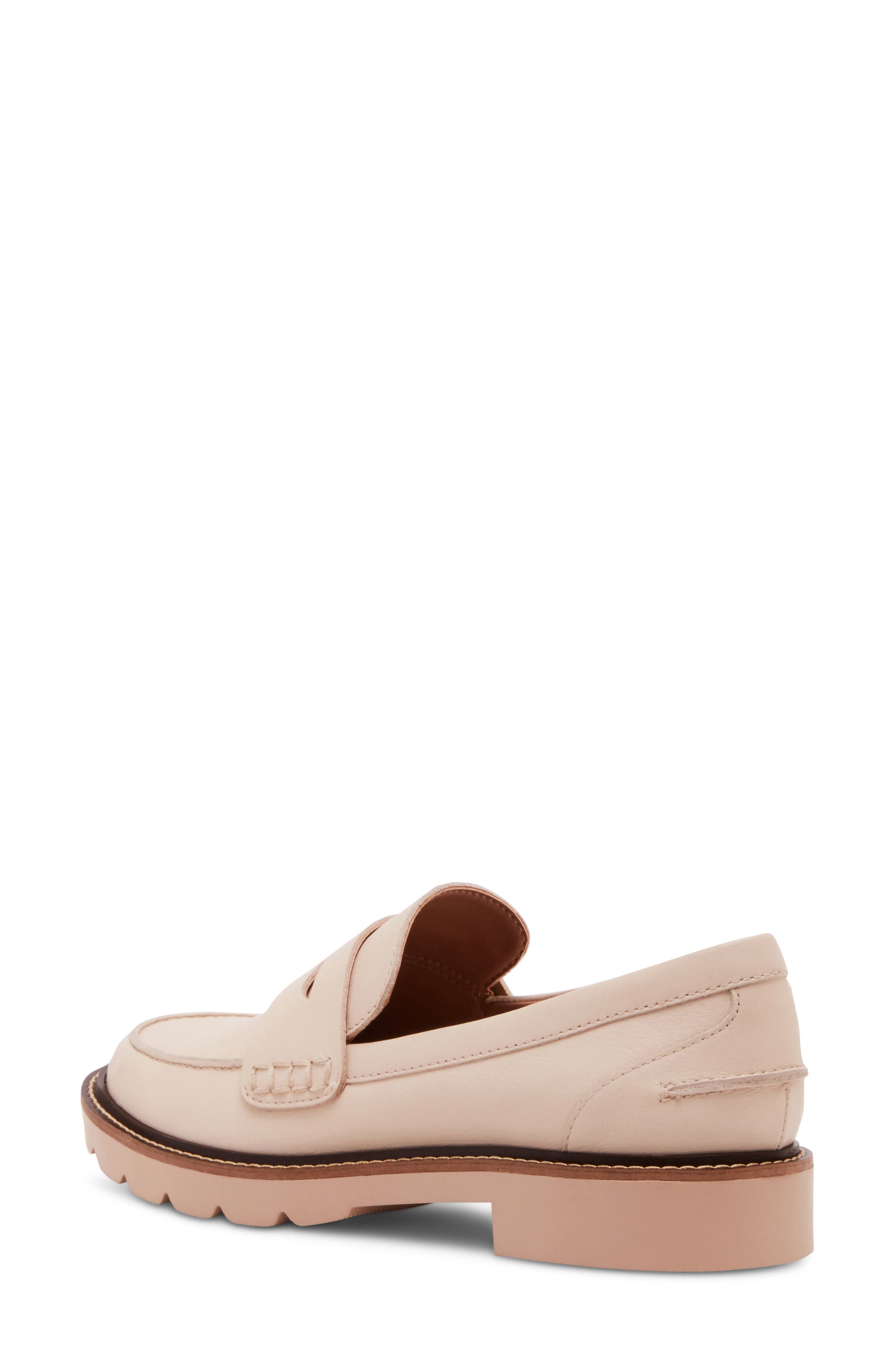 Waterproof Penny Loafer, Alternate, color, BONE LEATHER