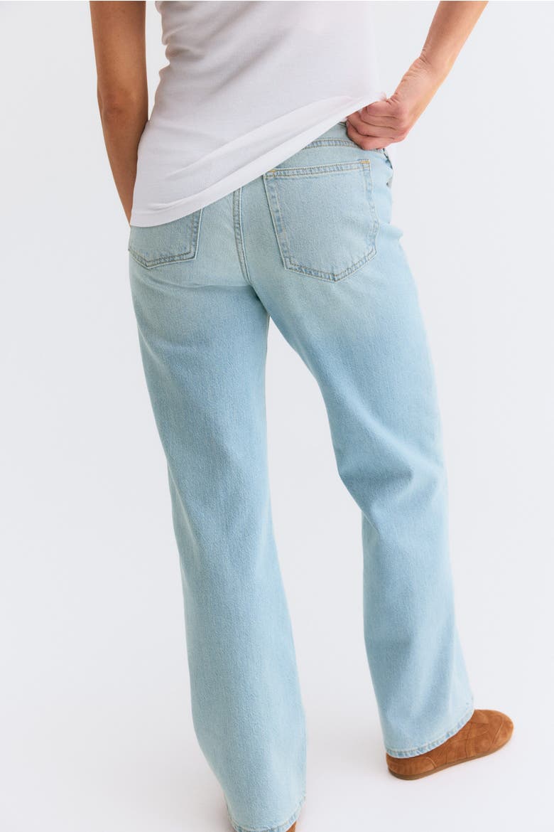 Mama Straight Jeans, Alternate, color, Light denim blue